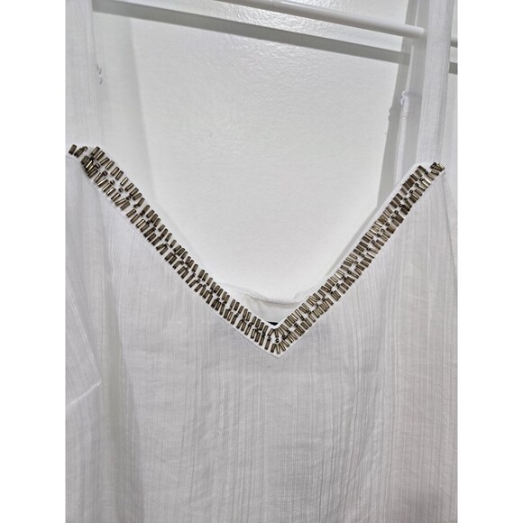 NWT‎ The Limited Women's Sleeveless, Embellished White  Tank Camisole Size Small - Picture 2 of 8